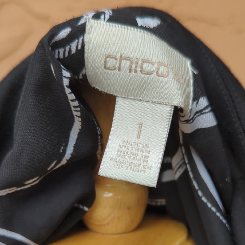 Chico's Black Open-Front Blazer with Zip Pocket Accents - Picture 2 of 7